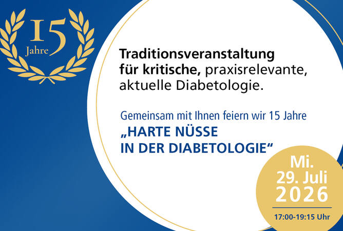 „HARTE NÜSSE  IN DER DIABETOLOGIE" - Online-Veranstaltung + on demond!